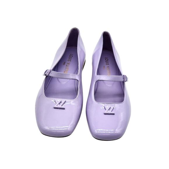 Louis Vuitton Swing Flat Mary Jane Ballerina Lilac Leather Flats EU 39 US 9 NWB - Picture 4 of 8